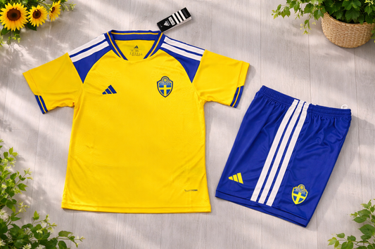 Sweden Kidsset Tshirt + Shorts
