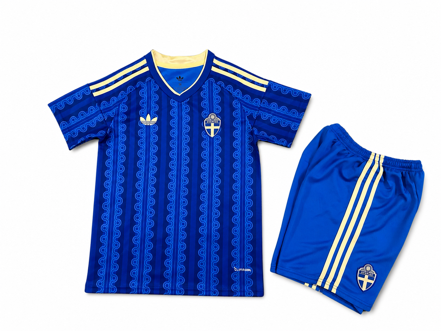 Sweden Away Kids Tshirt + Shorts